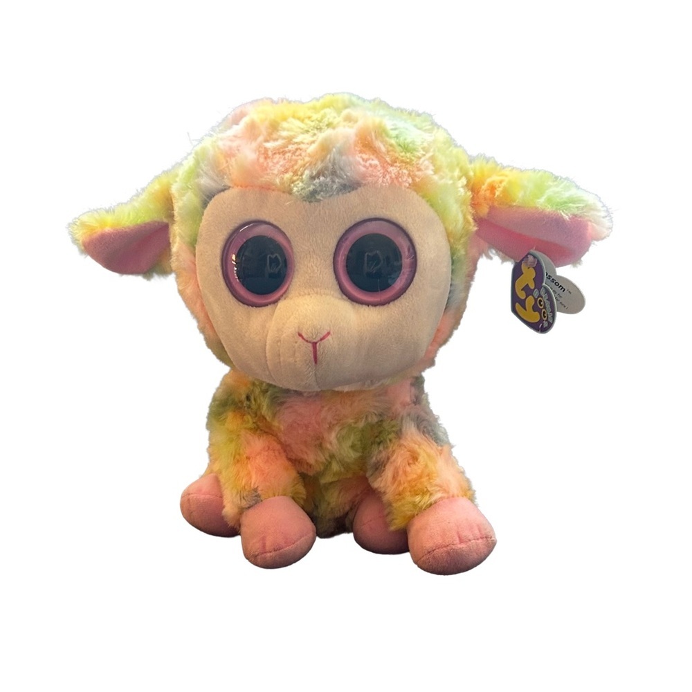 Ty Beanie Boo Blossom the Lamb Colorful Stuffed Animal